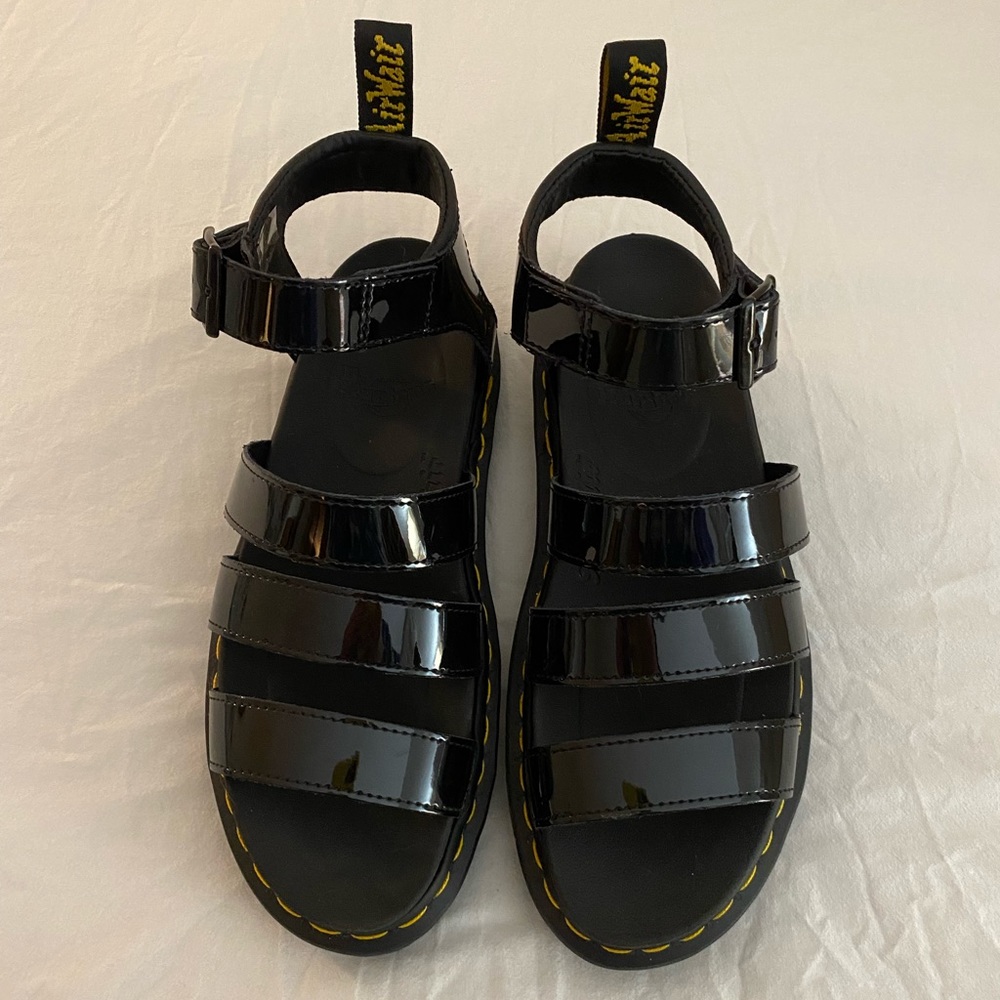 Dr. Martens Blare Patent Leather Strap Sandals